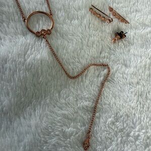 Luv Aj Rose Gold Logo Tag Chain Necklace
